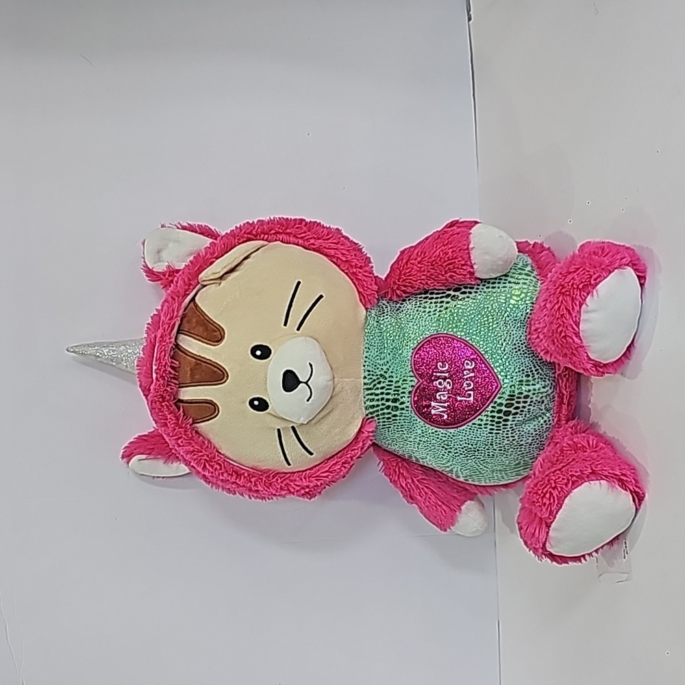 Kaisiyang International LTD.  Cat Hot Pink Unicorn Costume 16" Plush! Rare
